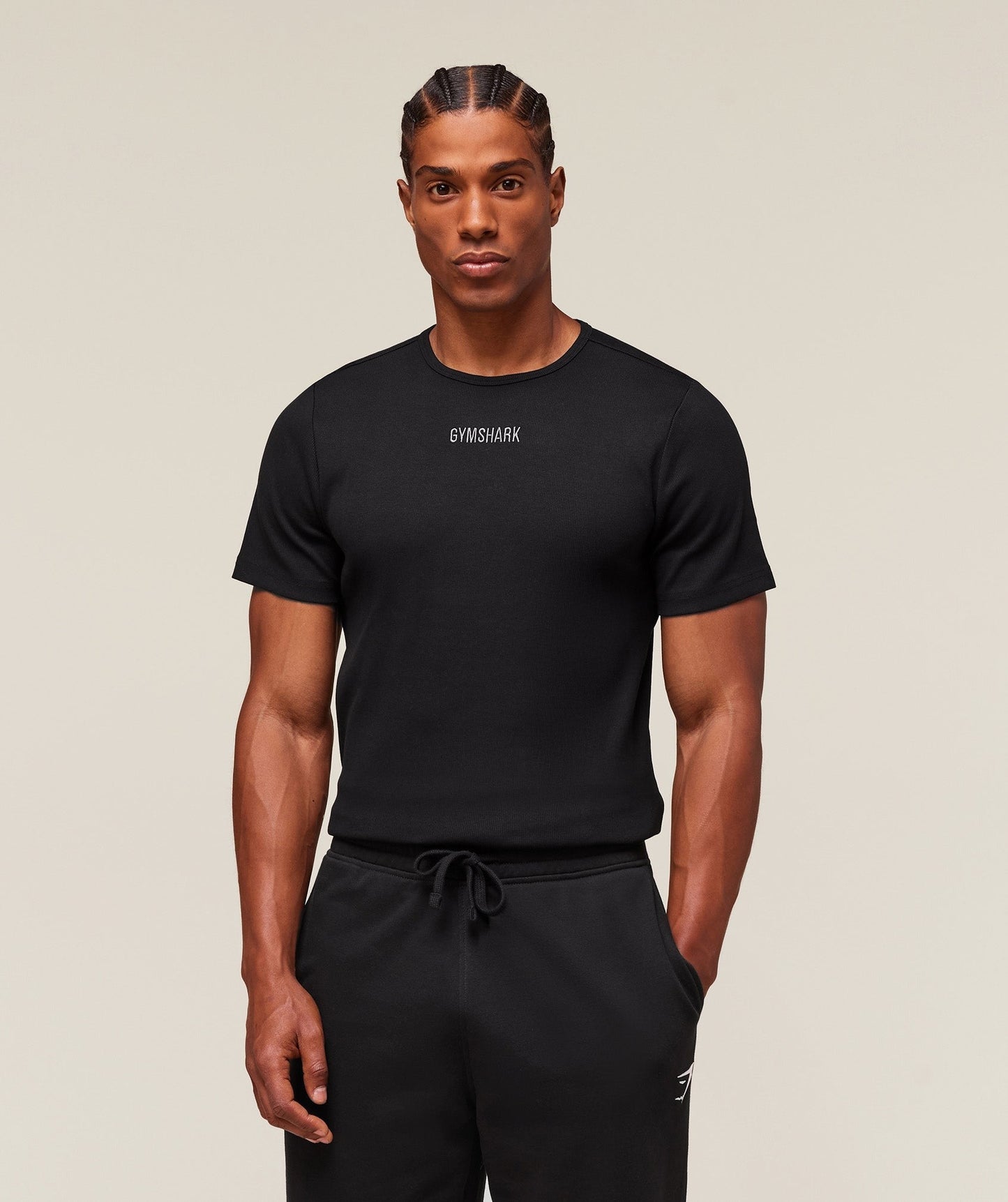 Gymshark Premium Ribbed T-Shirt - Black