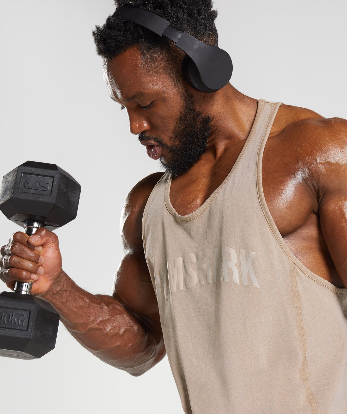 Gymshark Power Washed Stringer - Cement Brown