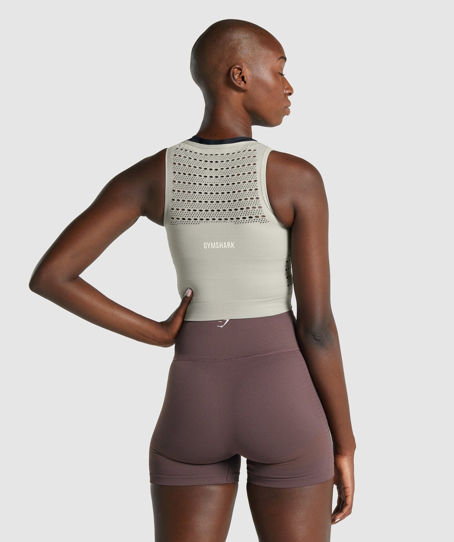 Gymshark Energy Seamless Crop Top - Light Grey
