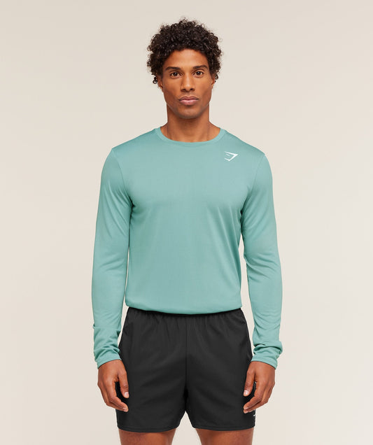 Gymshark Arrival Long Sleeve T-Shirt - Muted Teal