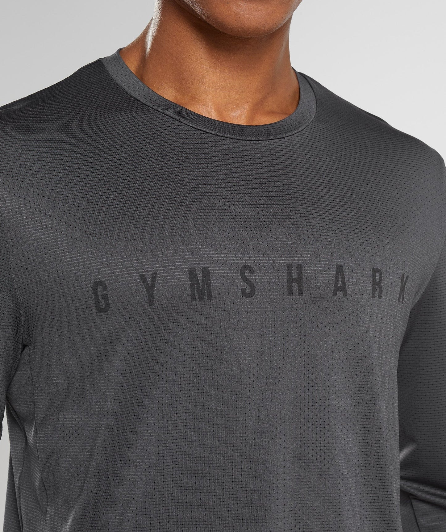 Gymshark Sport Stripe Long Sleeve T-Shirt - Onyx Grey