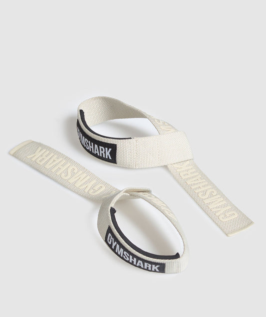 Gymshark Silicone Lifting Straps - Oat White