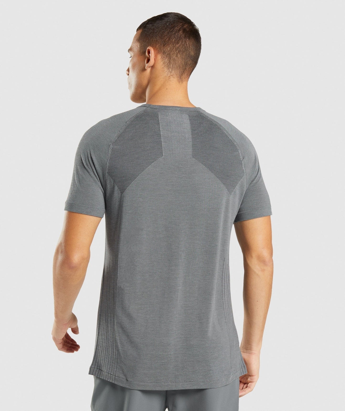 Gymshark Retake Seamless T-Shirt - Black/Charcoal Marl