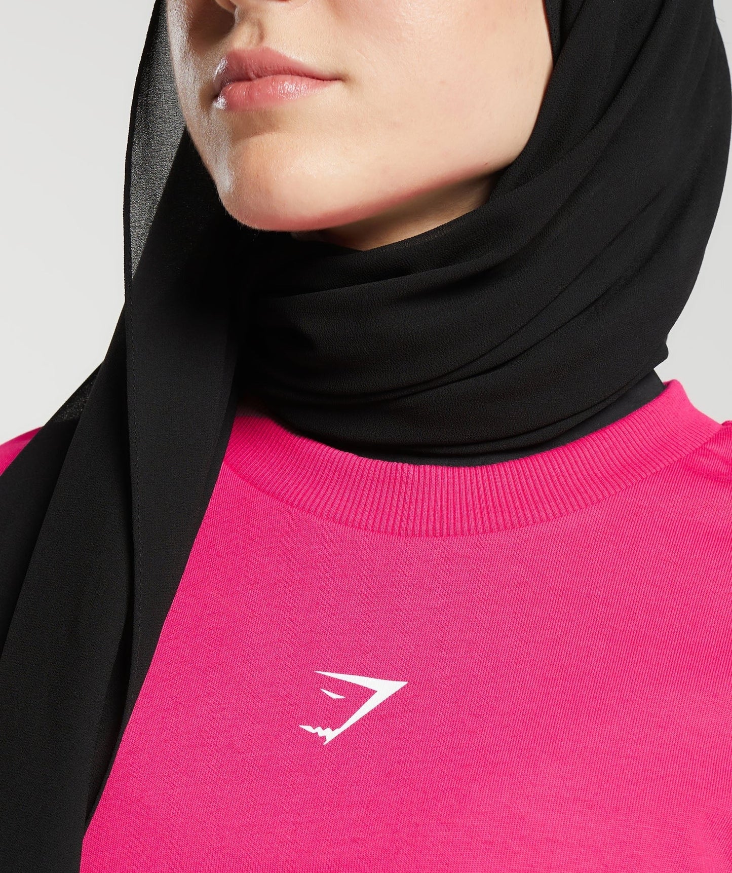 Gymshark GS X Leana Deeb Graphic Oversized Long Sleeve Top - Impact Pink