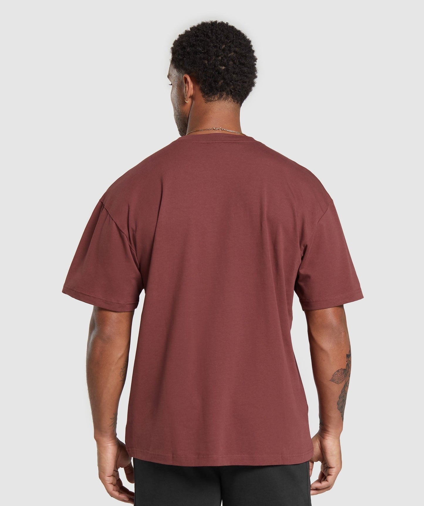 Gymshark Essential Oversized T-Shirt - Burgundy Brown