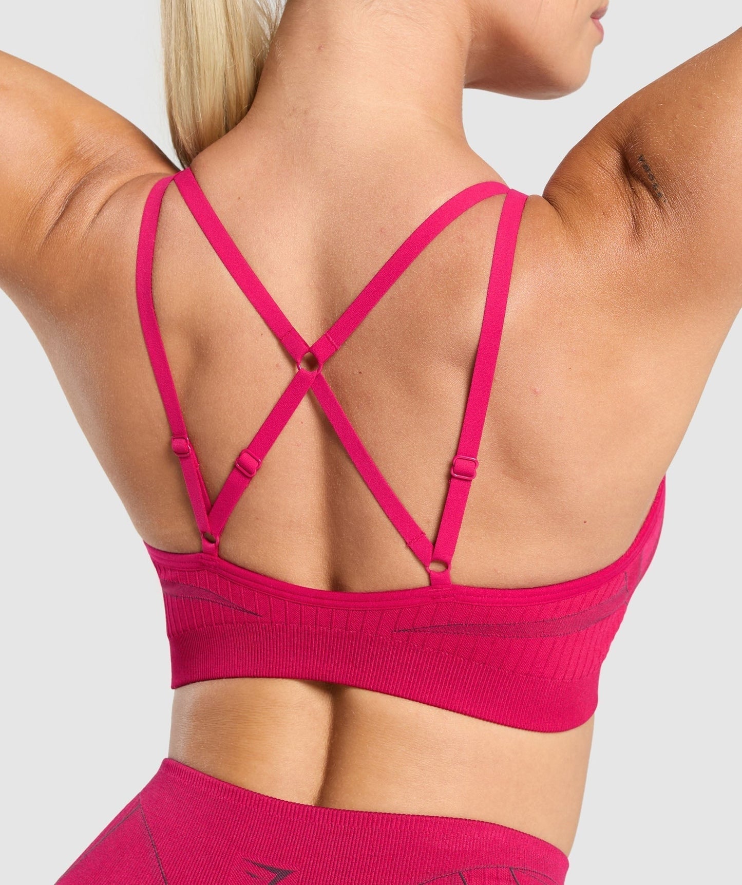 Gymshark Apex Contrast Sports Bra - Build Pink/Asphalt Grey