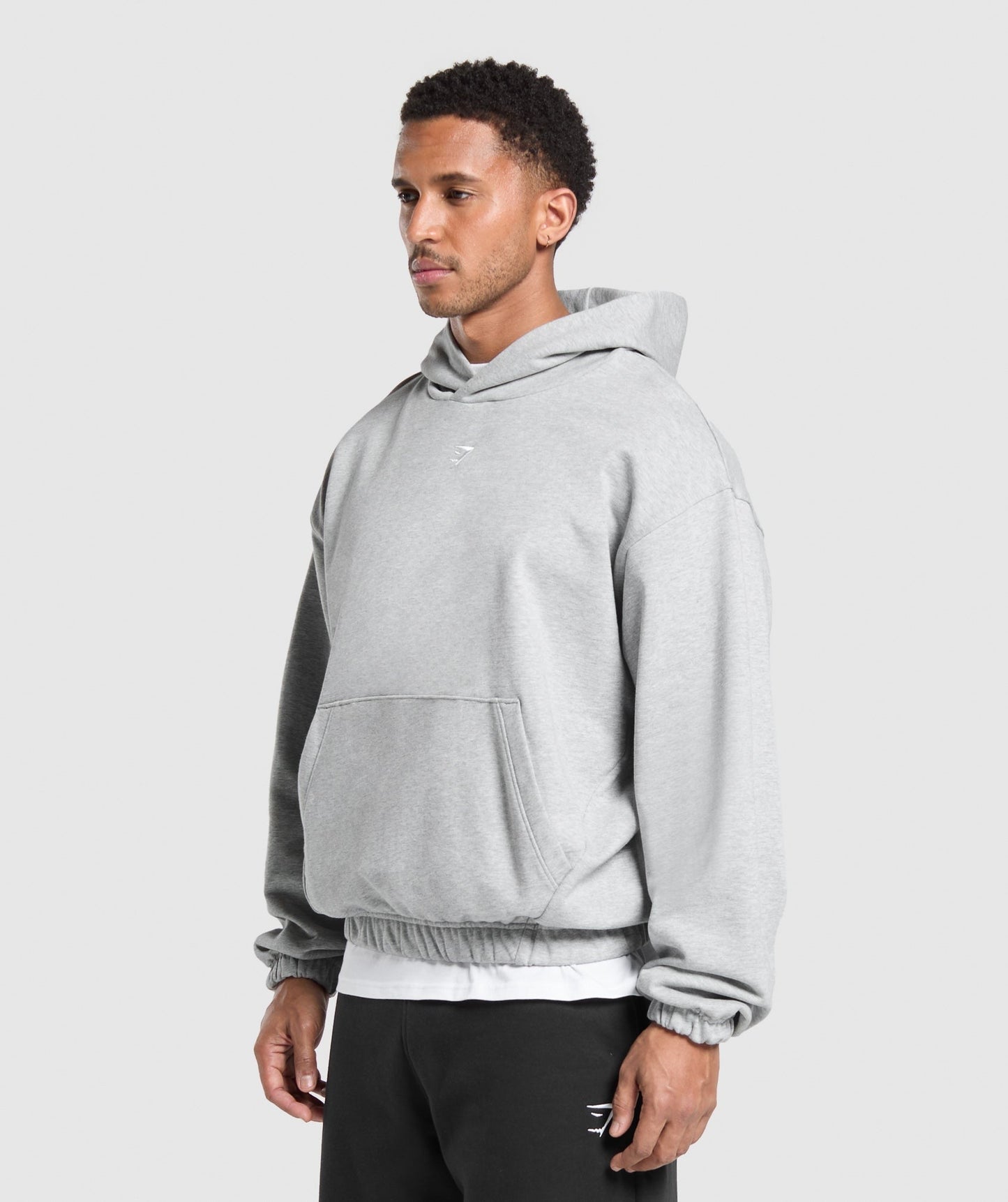 Gymshark Rest Day Essentials Hoodie - Light Grey Core Marl