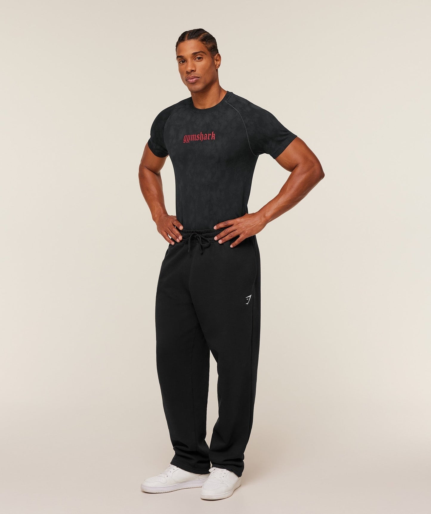 Gymshark Grunge Seamless T-Shirt - Black/Grey