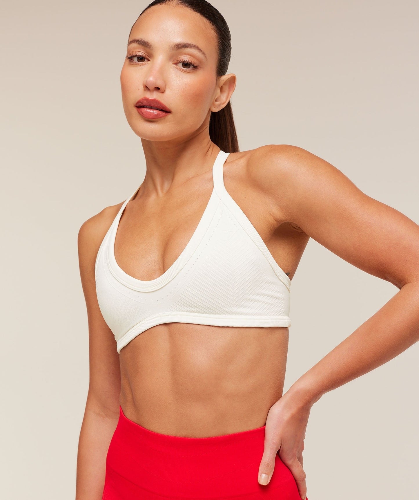 Gymshark Energise Seamless Sports Bra - Soft White