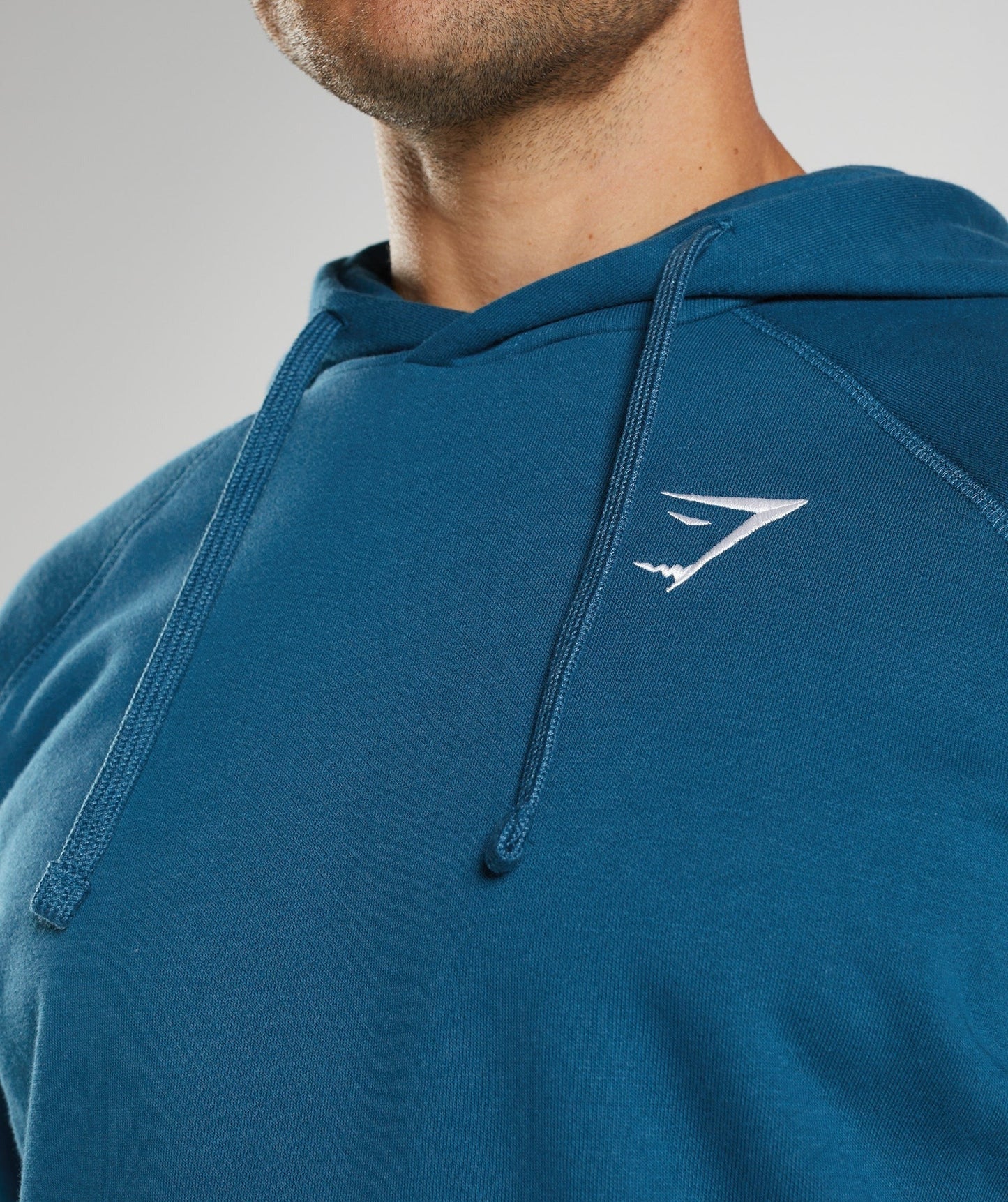 Gymshark Crest Hoodie - Atlantic Blue