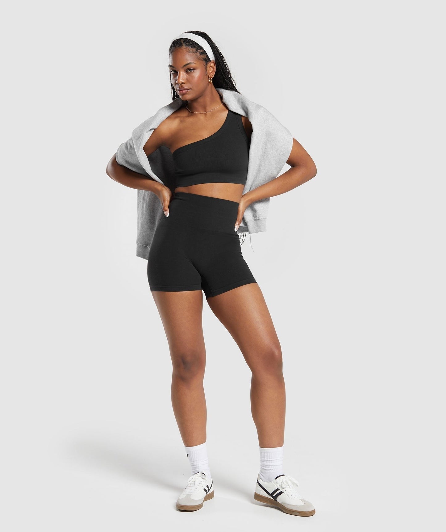 Gymshark Ribbed Cotton Seamless Shorts - Black