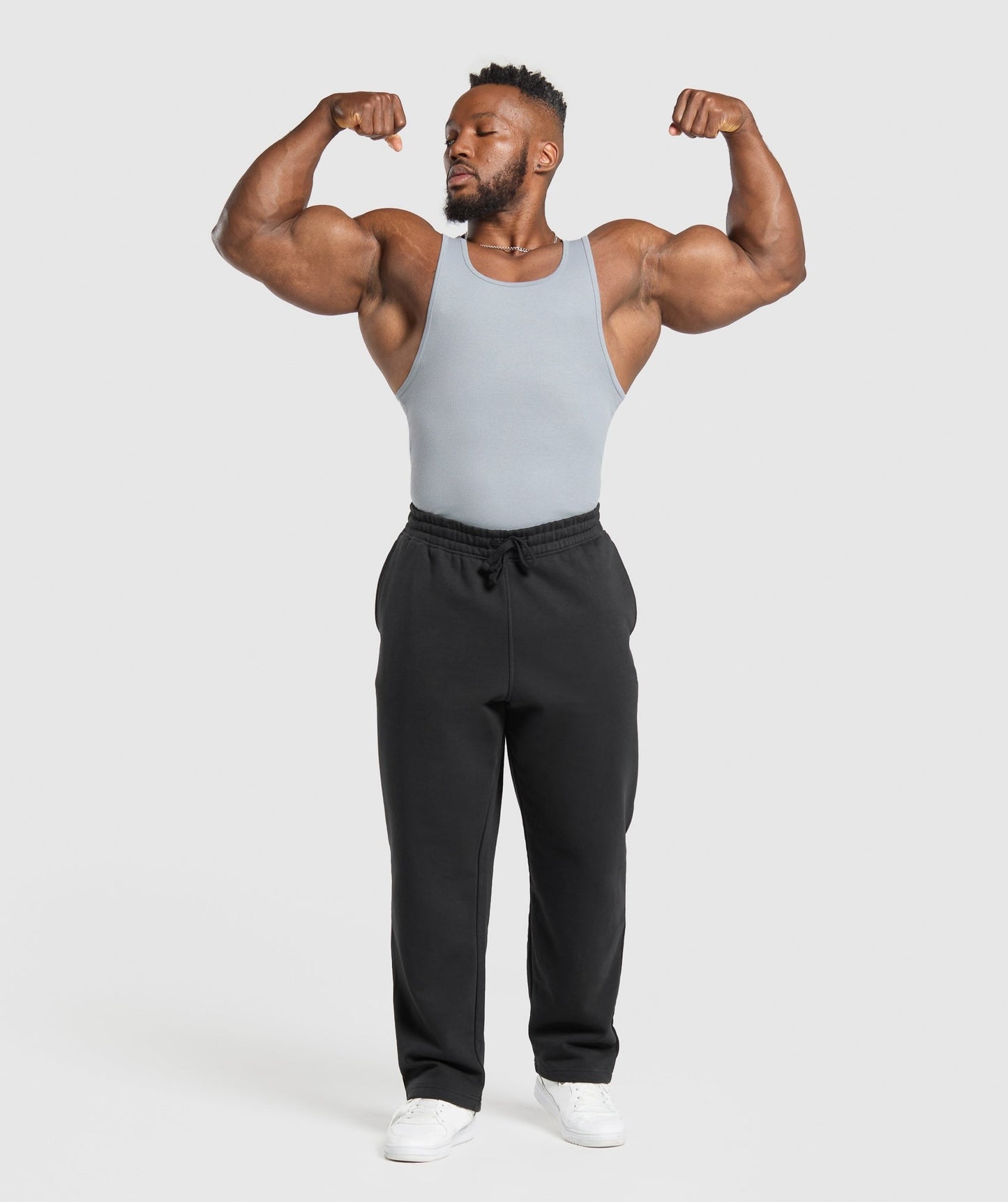 Gymshark Ribbed Tank 3PK - Denim Grey/Pebble Grey/Lifestyle Brown