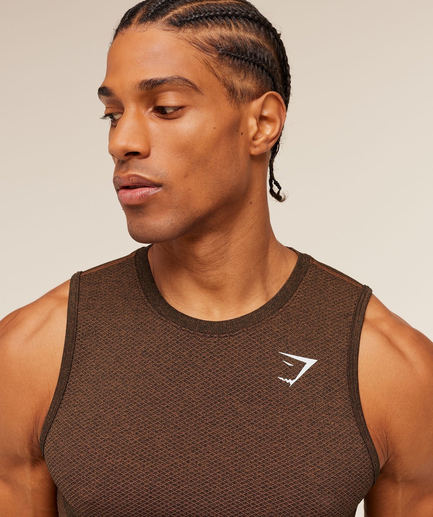 Gymshark Vital Tank - Black/Spiced Brown