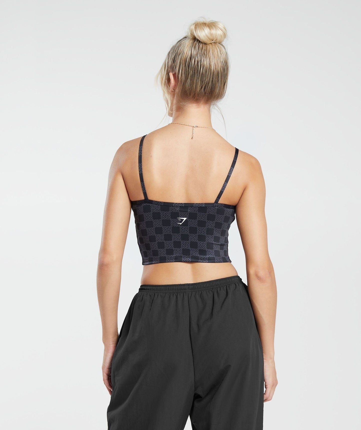 Gymshark Monogram Crop Cami Tank - Onyx Grey