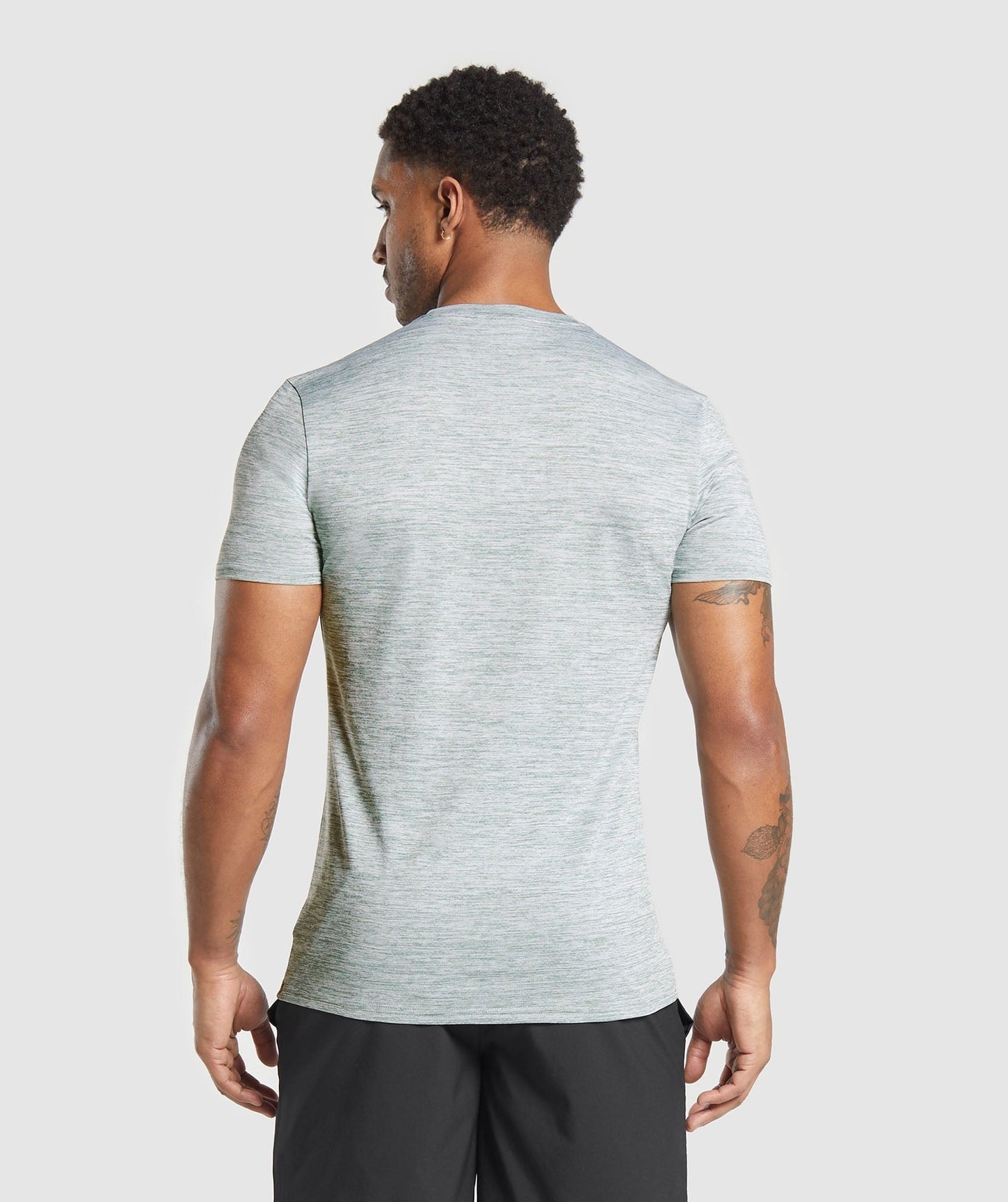 Gymshark Arrival Marl T-Shirt - Celeste Blue/White Marl