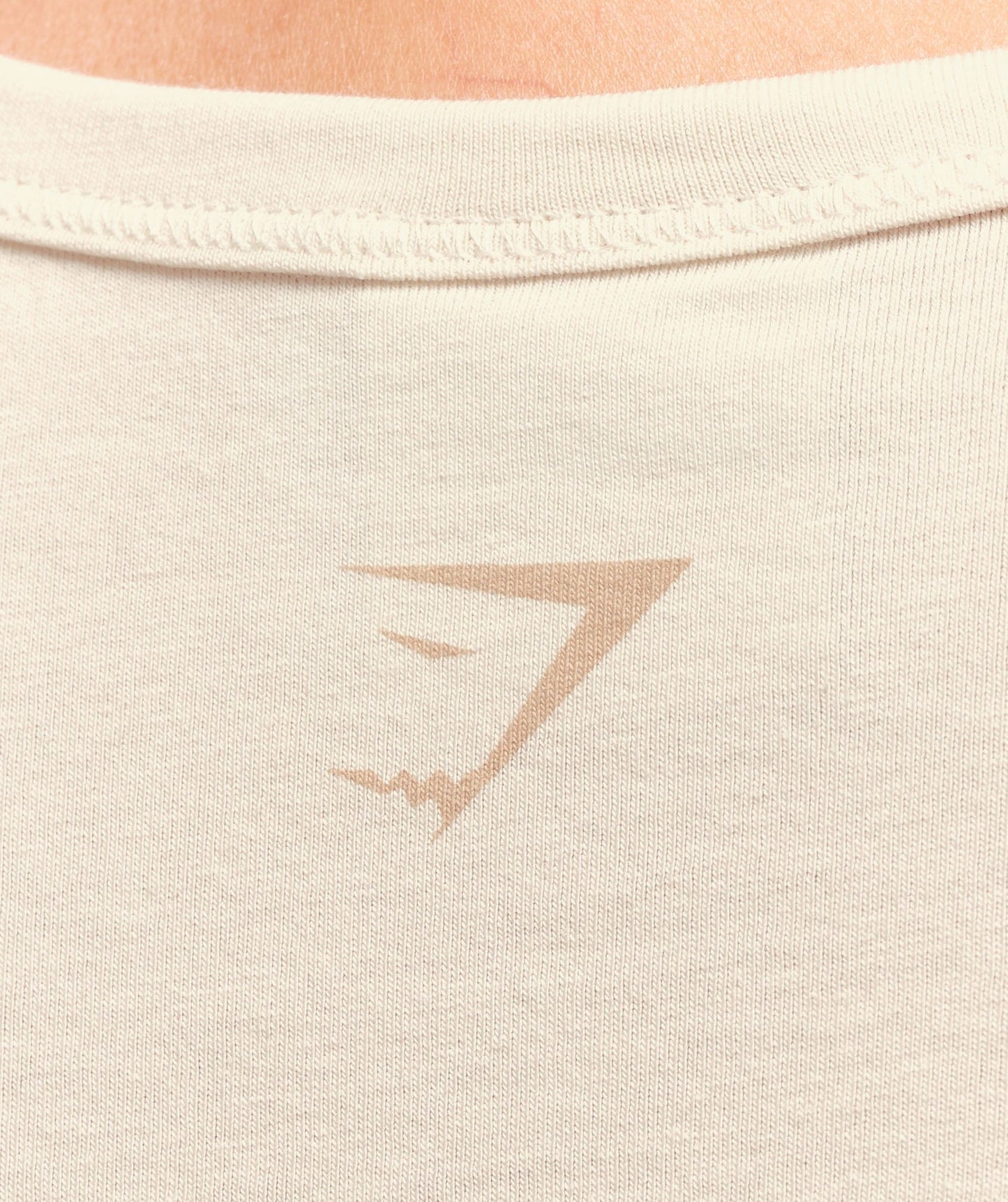 Gymshark Cotton Graphic Midi T-Shirt - Oat White