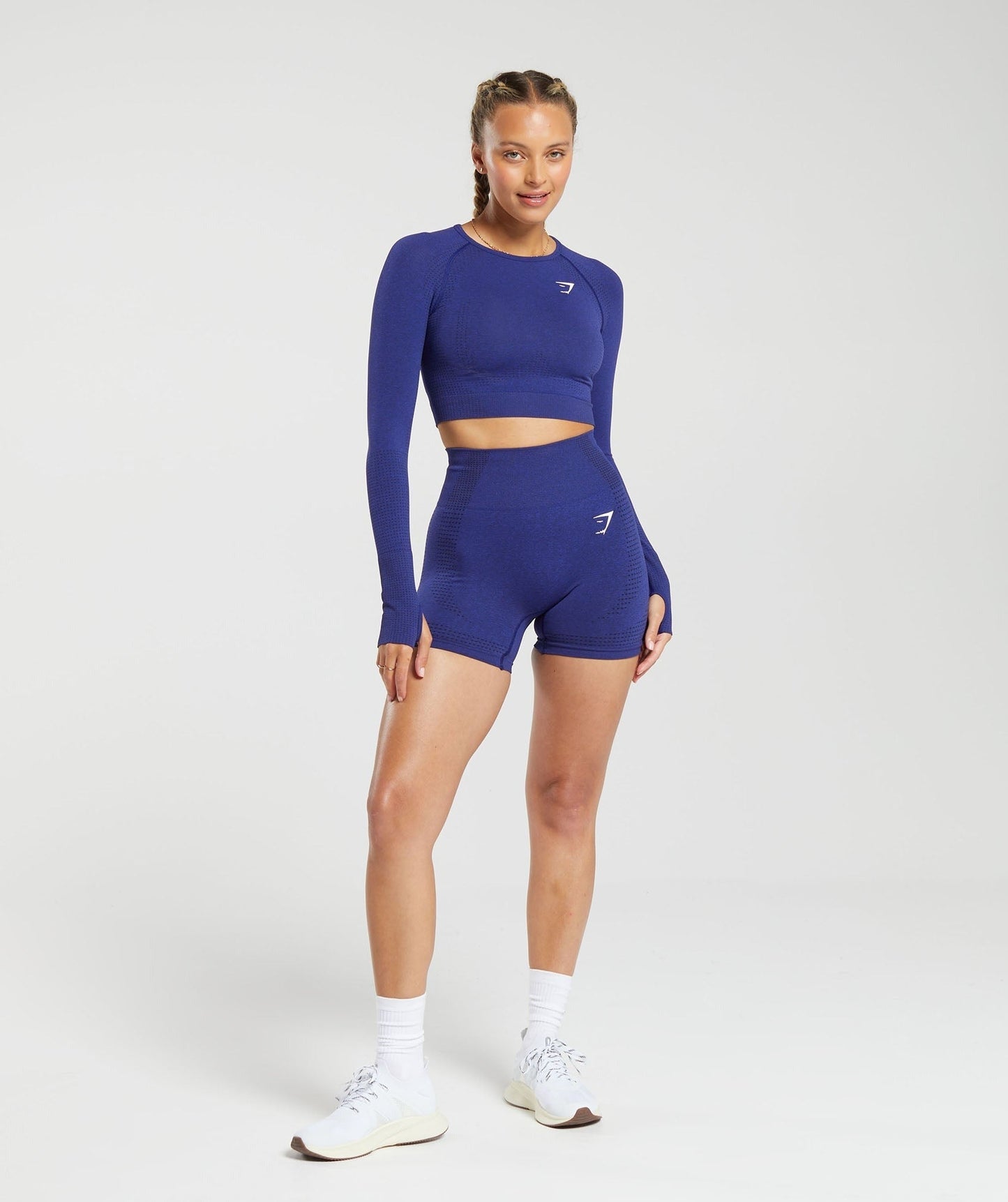 Gymshark Vital Crop Top - Cobalt Purple Marl