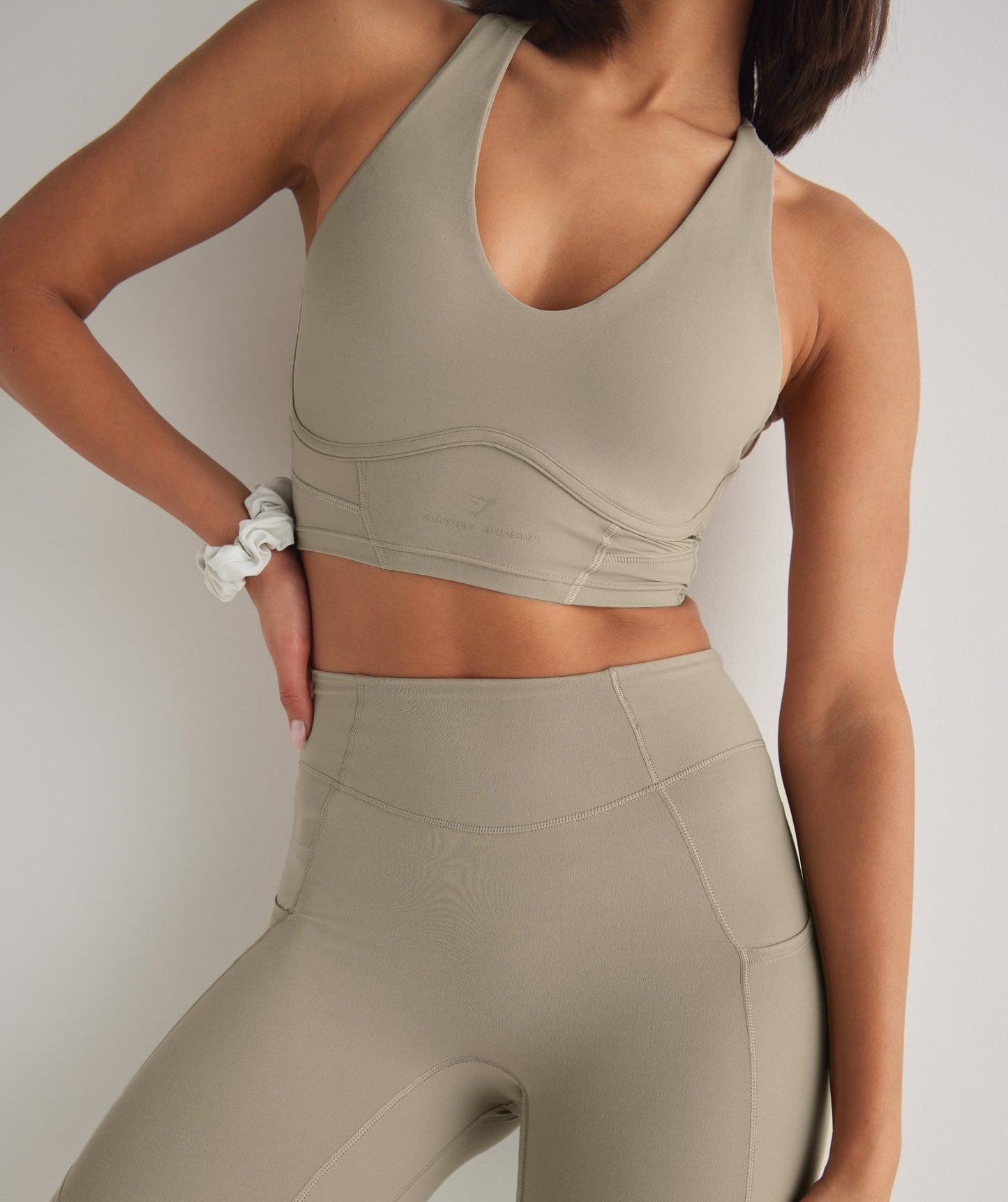 DNU Gymshark Whitney Longline Bra - Cement Brown