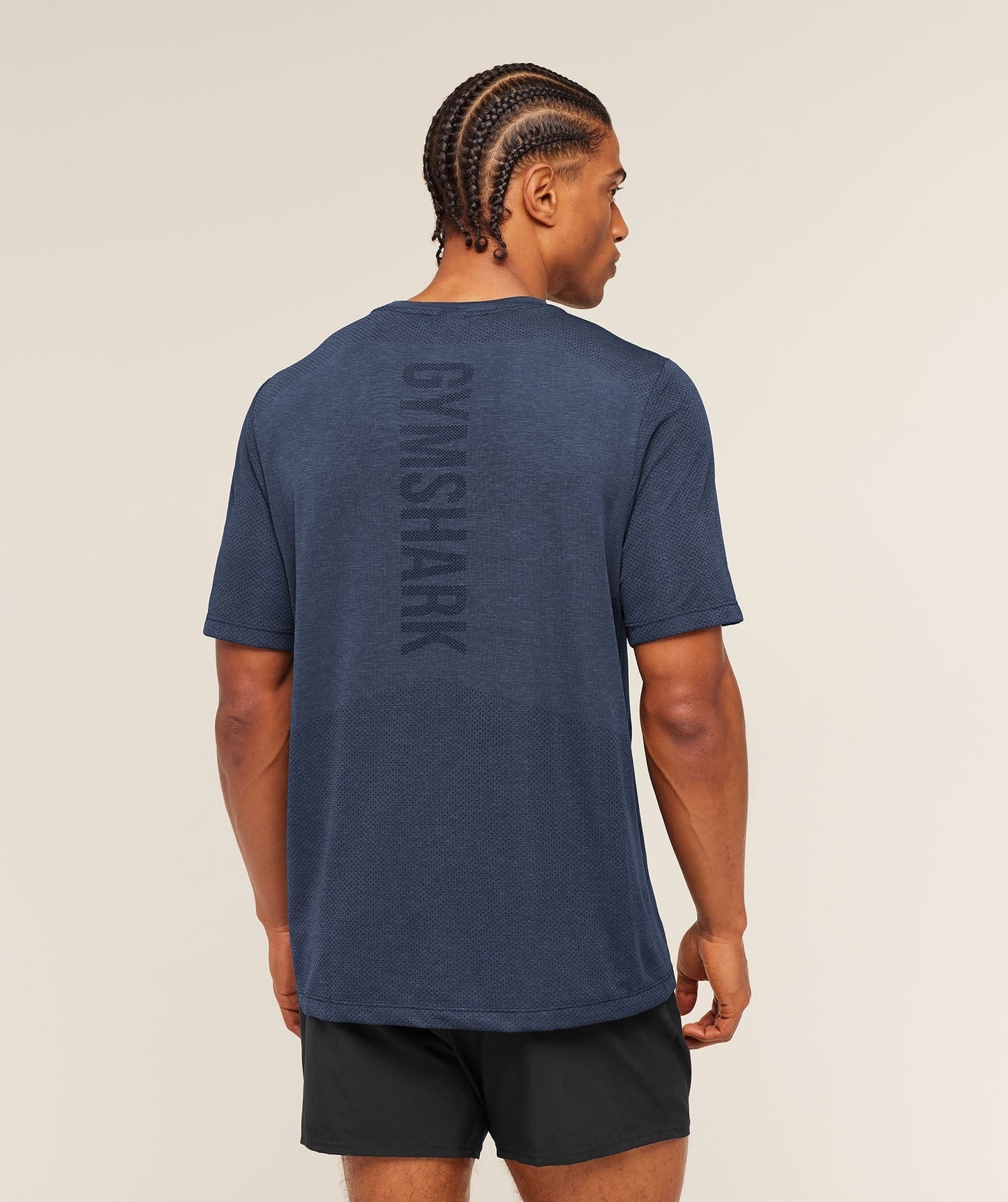 Gymshark Lightweight Seamless T-Shirt - Heavy Blue/Marl
