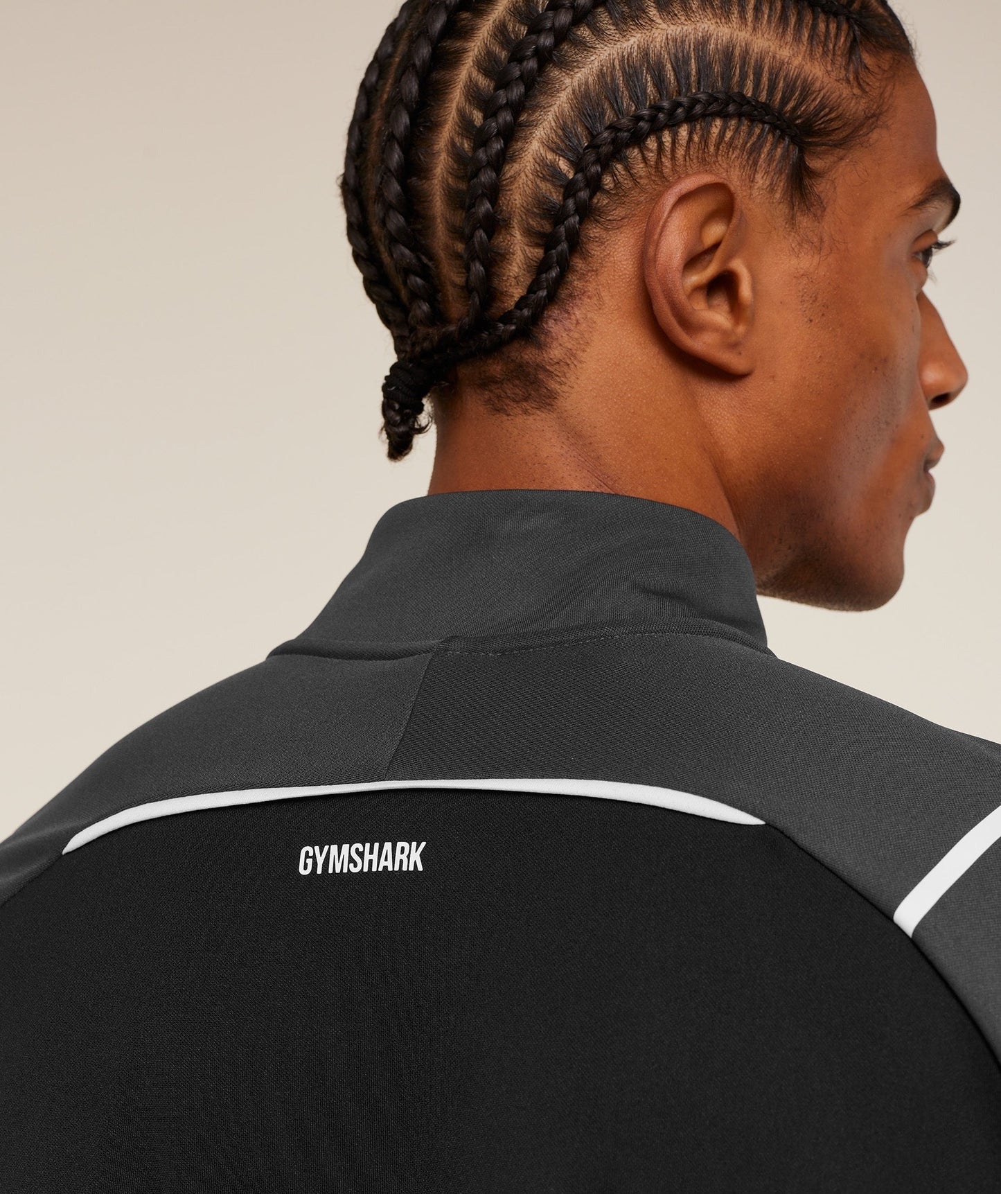 Gymshark Arrival Contrast 1/4 Zip - Grey/Black