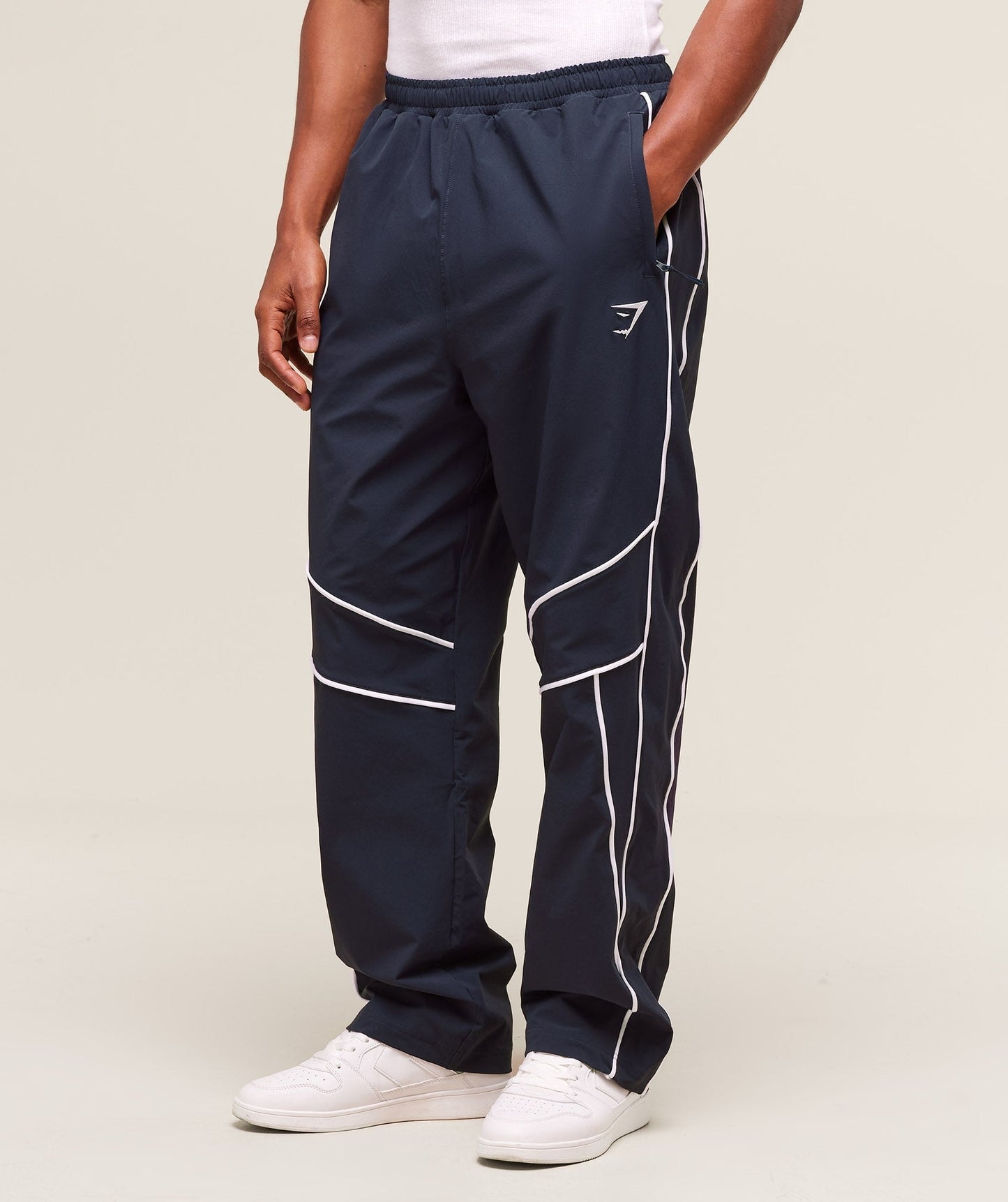 Gymshark Retro Crinkle Track Pants - Heavy Blue