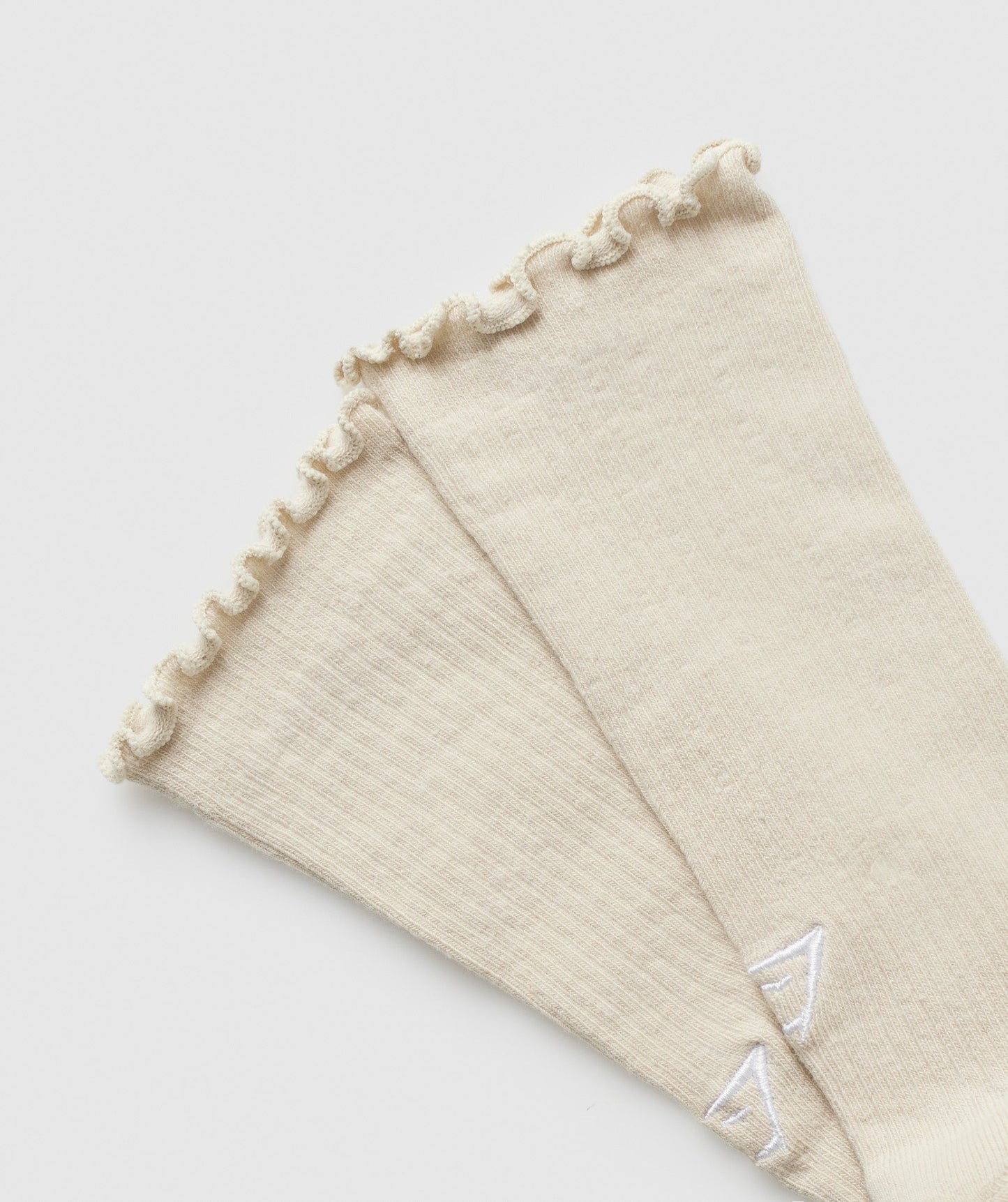 Gymshark Frill Crew Single Sock - Cream Beige/Soft White
