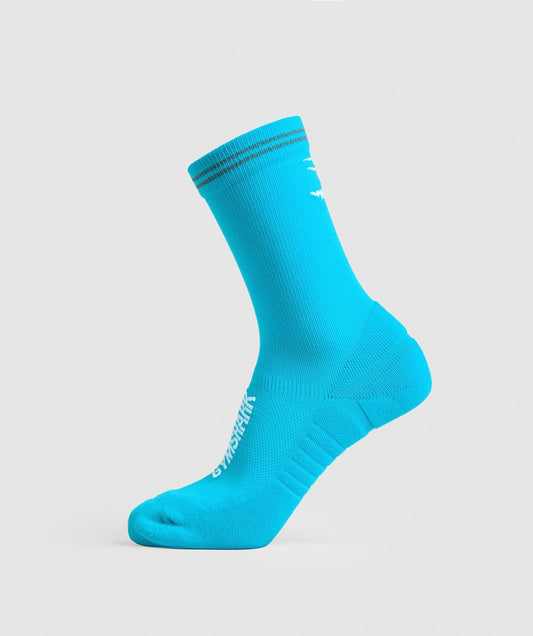 Gymshark Crew Running Socks - Brand Blue