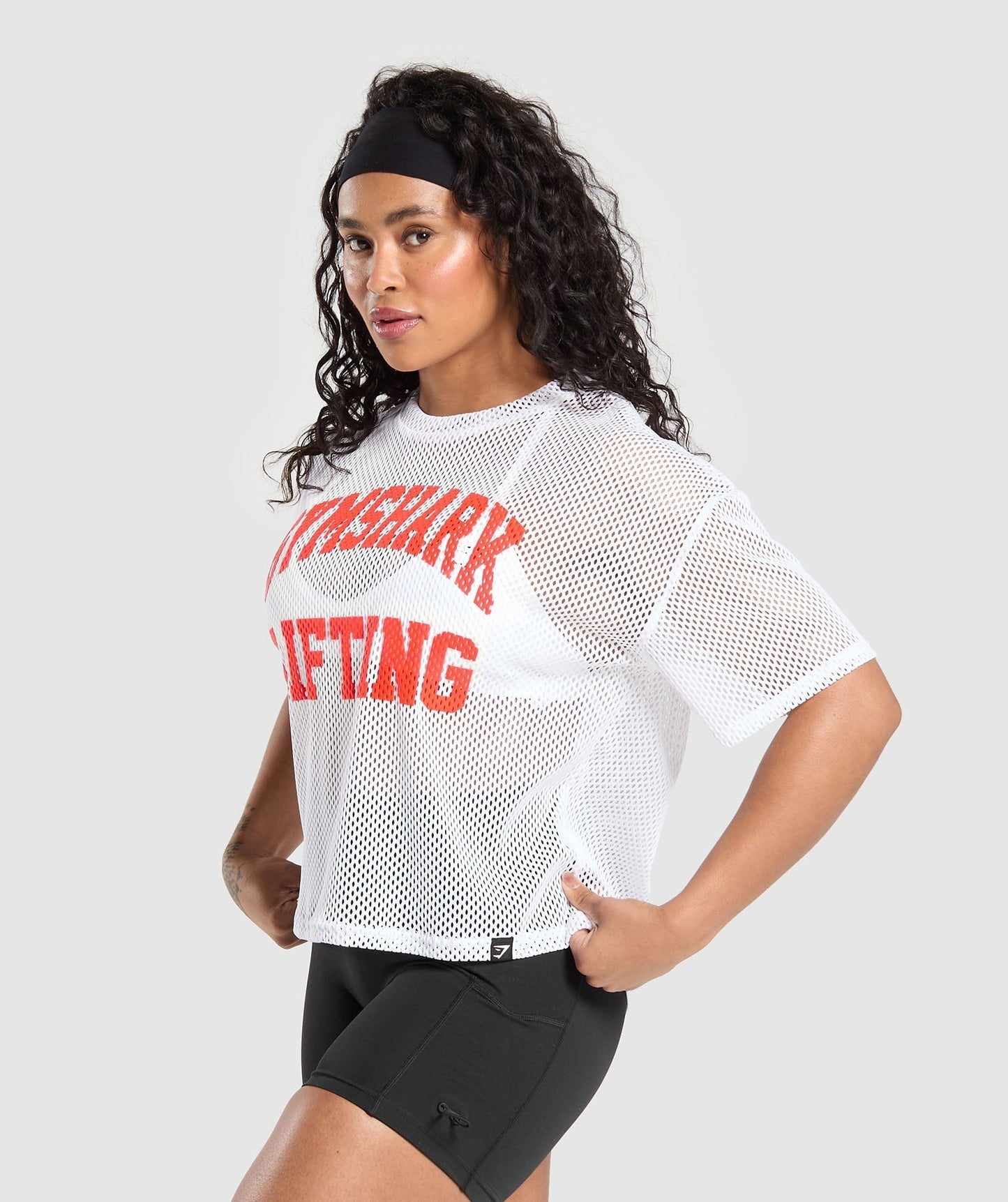 Gymshark Mesh Top - White