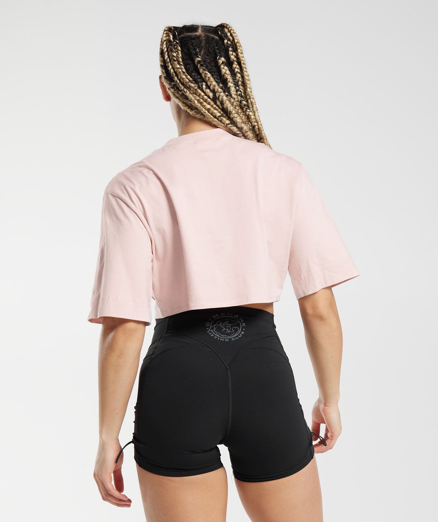 Gymshark Cotton Boxy Crop Top - Misty Pink