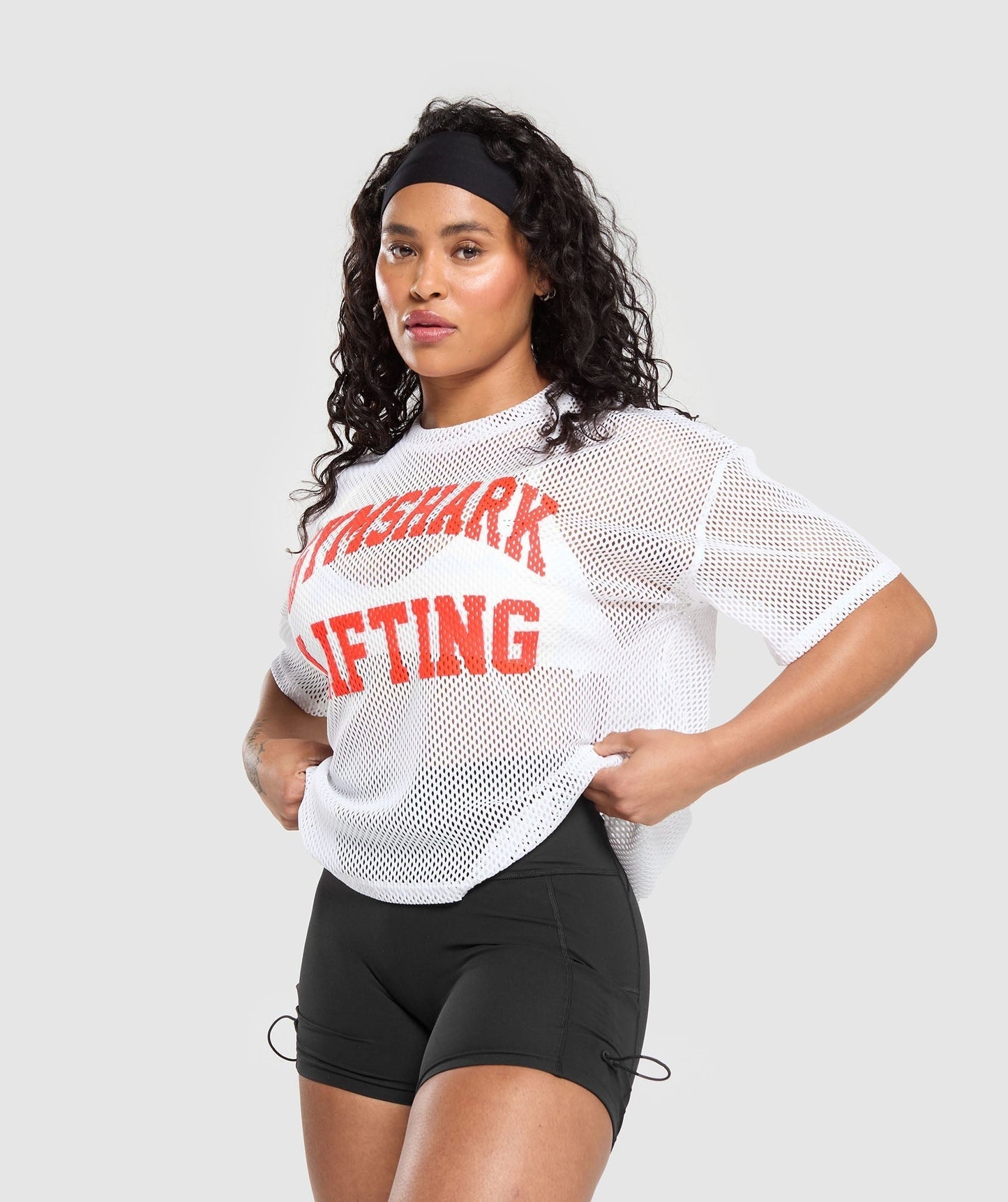 Gymshark Mesh Top - White
