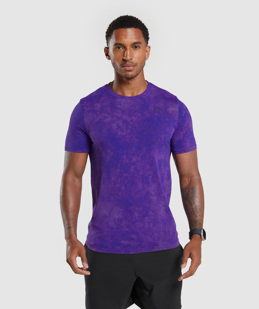 Gymshark Washed Seamless T-Shirt - Purple