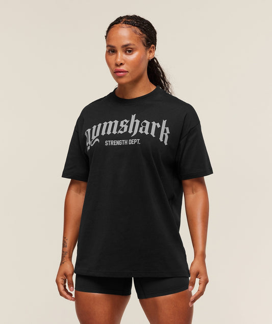 Gymshark Strength Department Oversized T-Shirt - Black