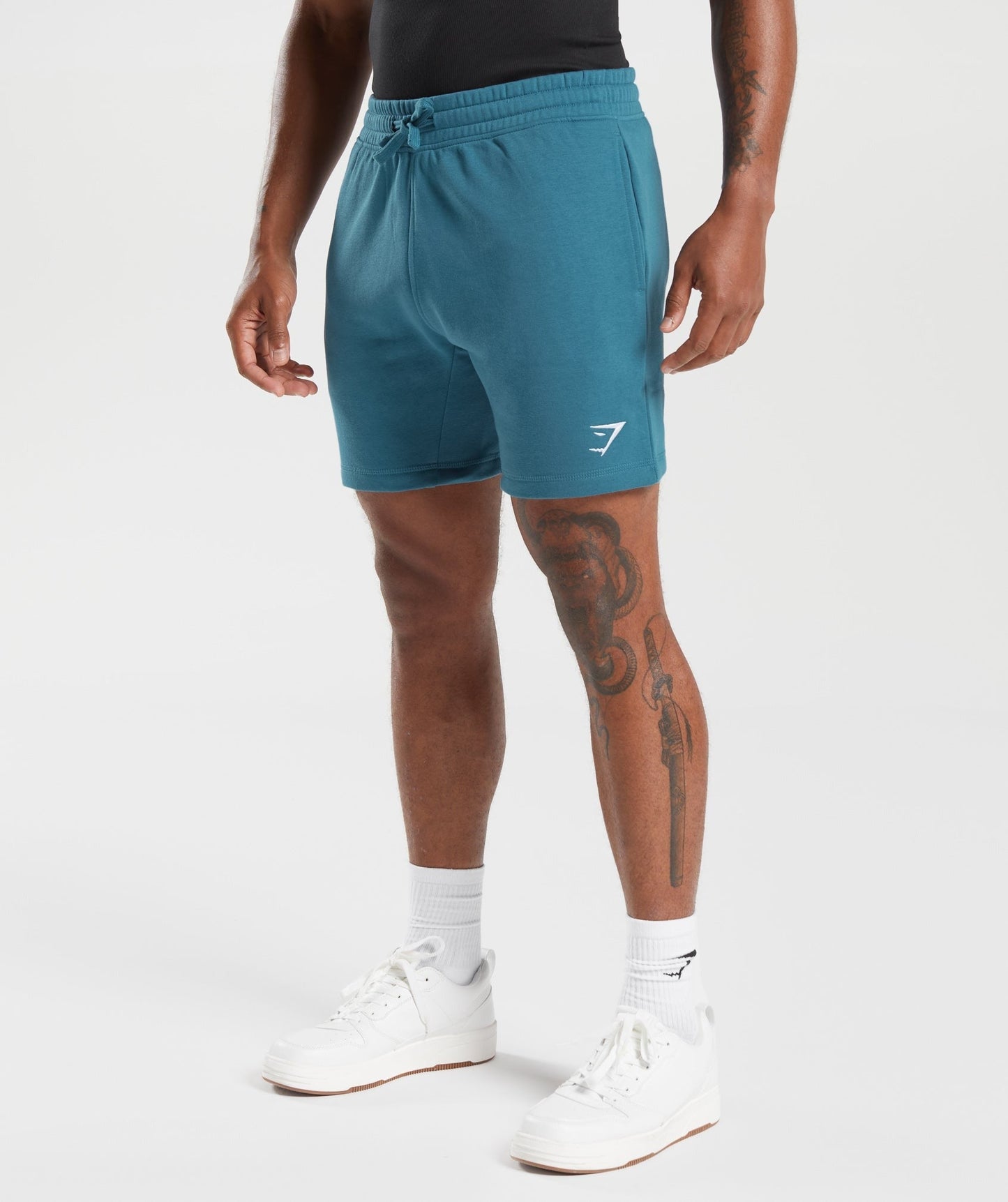 Gymshark Crest 7" Shorts - Terrace Blue