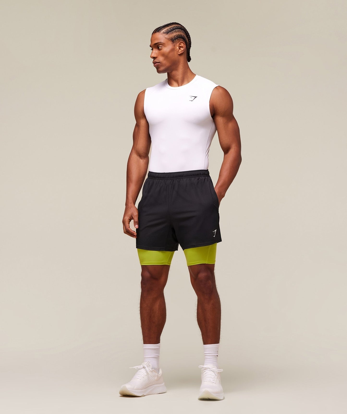 Gymshark Element Baselayer Half Tight - Zest Green