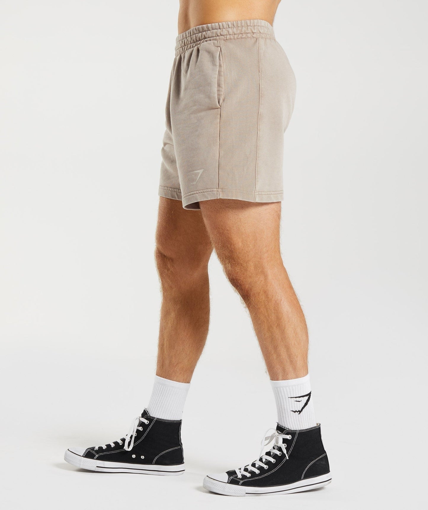 Gymshark Power Washed 5" Shorts - Cement Brown