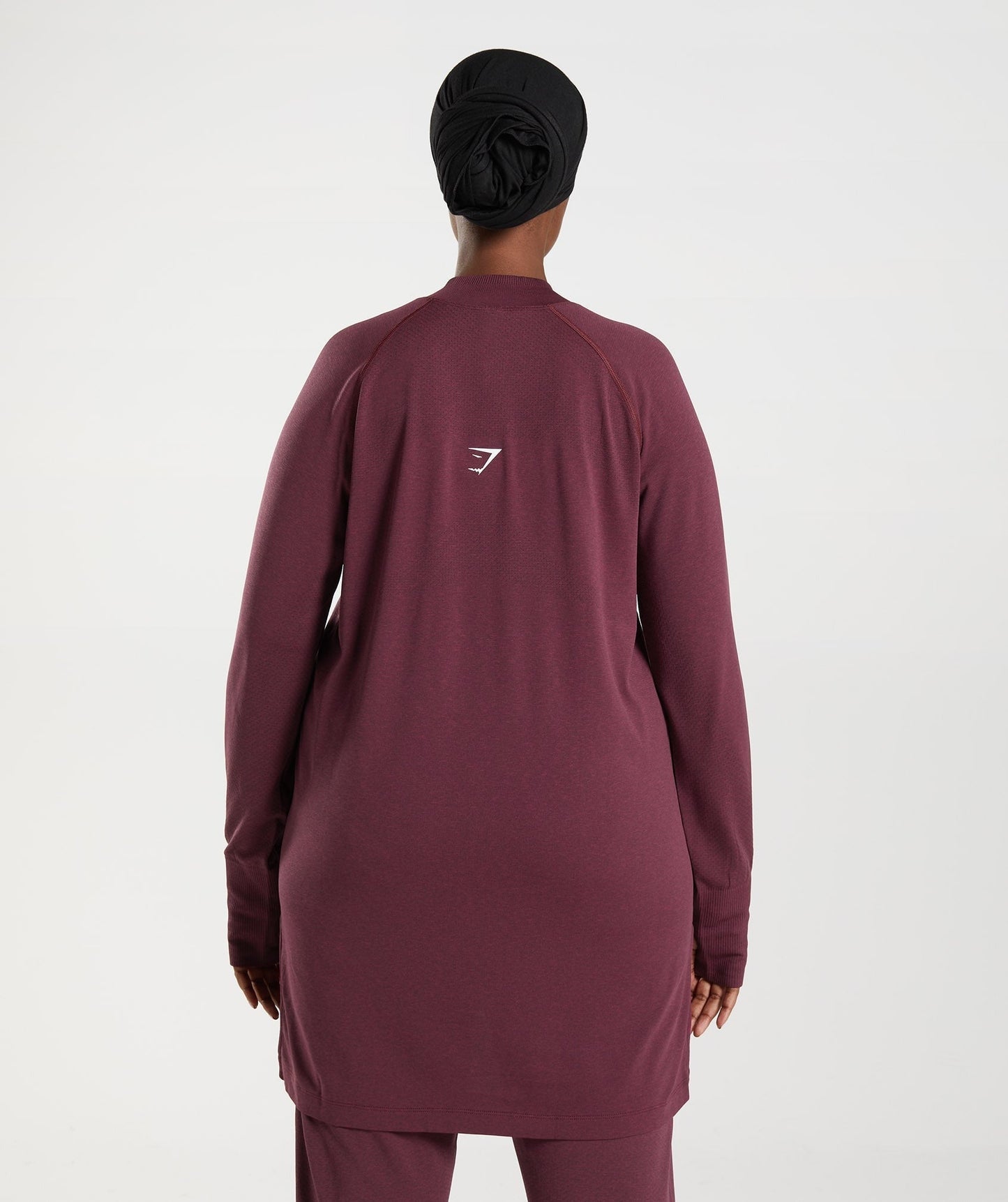 Gymshark Vital Long Line Top - Baked Maroon Marl