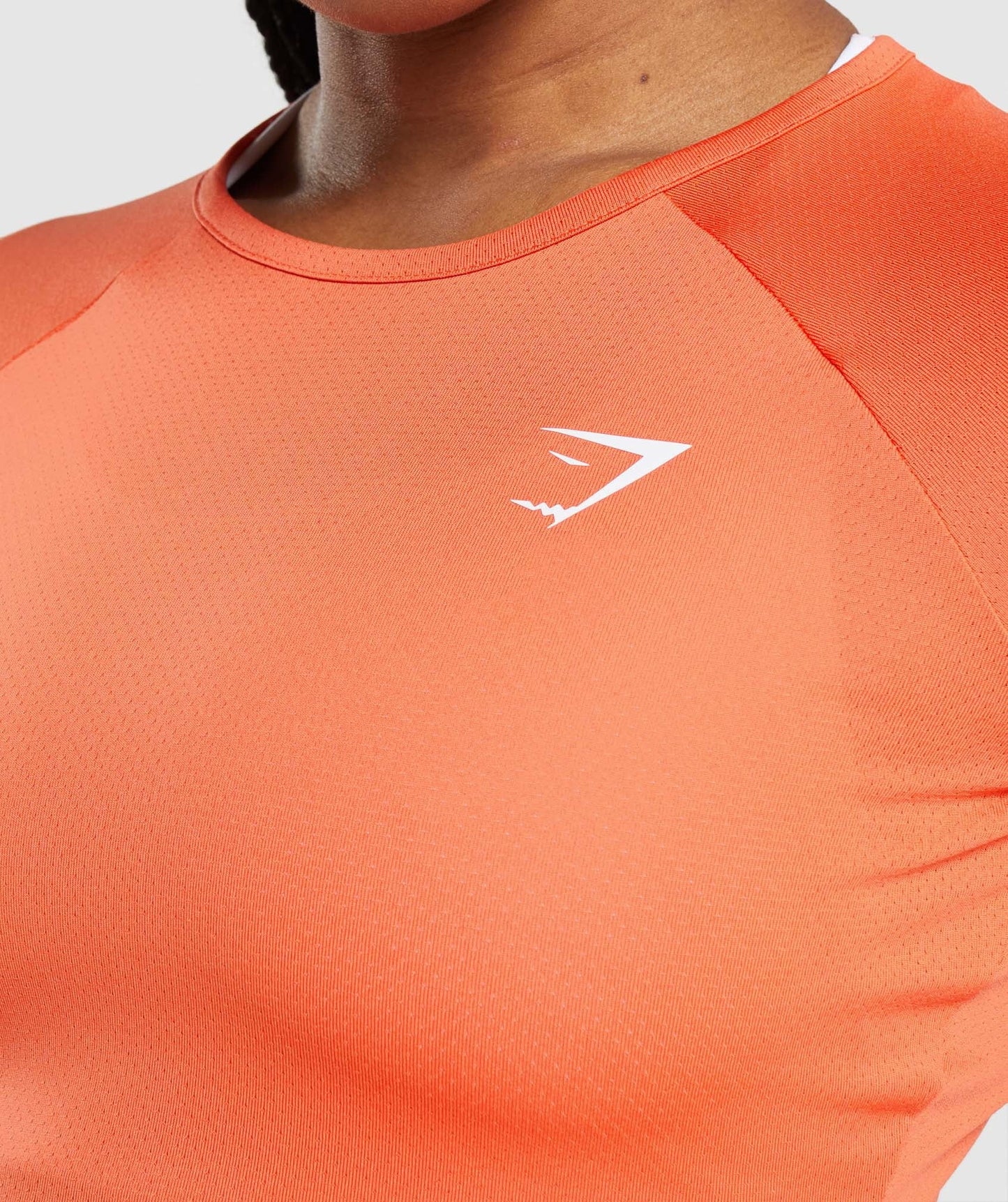 Gymshark Training Long Sleeve Crop Top - Papaya Orange