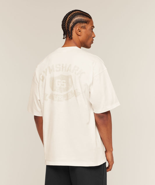 Gymshark Shield Graphic T-Shirt - Soft White