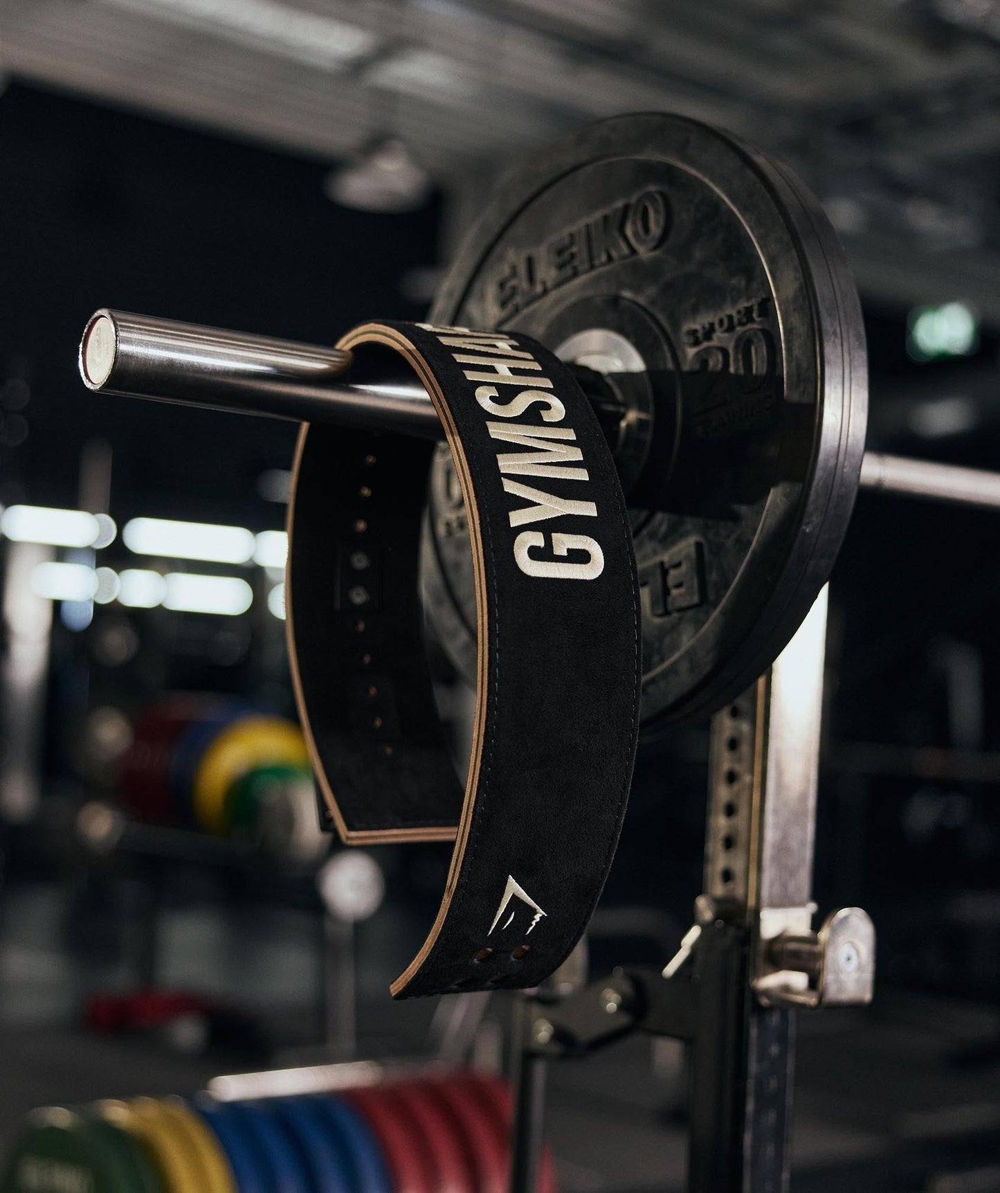 Gymshark Lever Lifting Belt - Black/Ecru White
