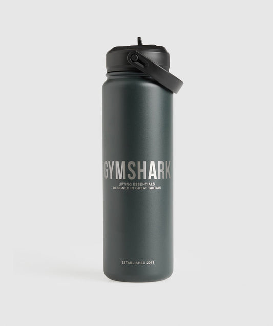 Gymshark Metal Insulated Straw Bottle 24oz - Slate Teal