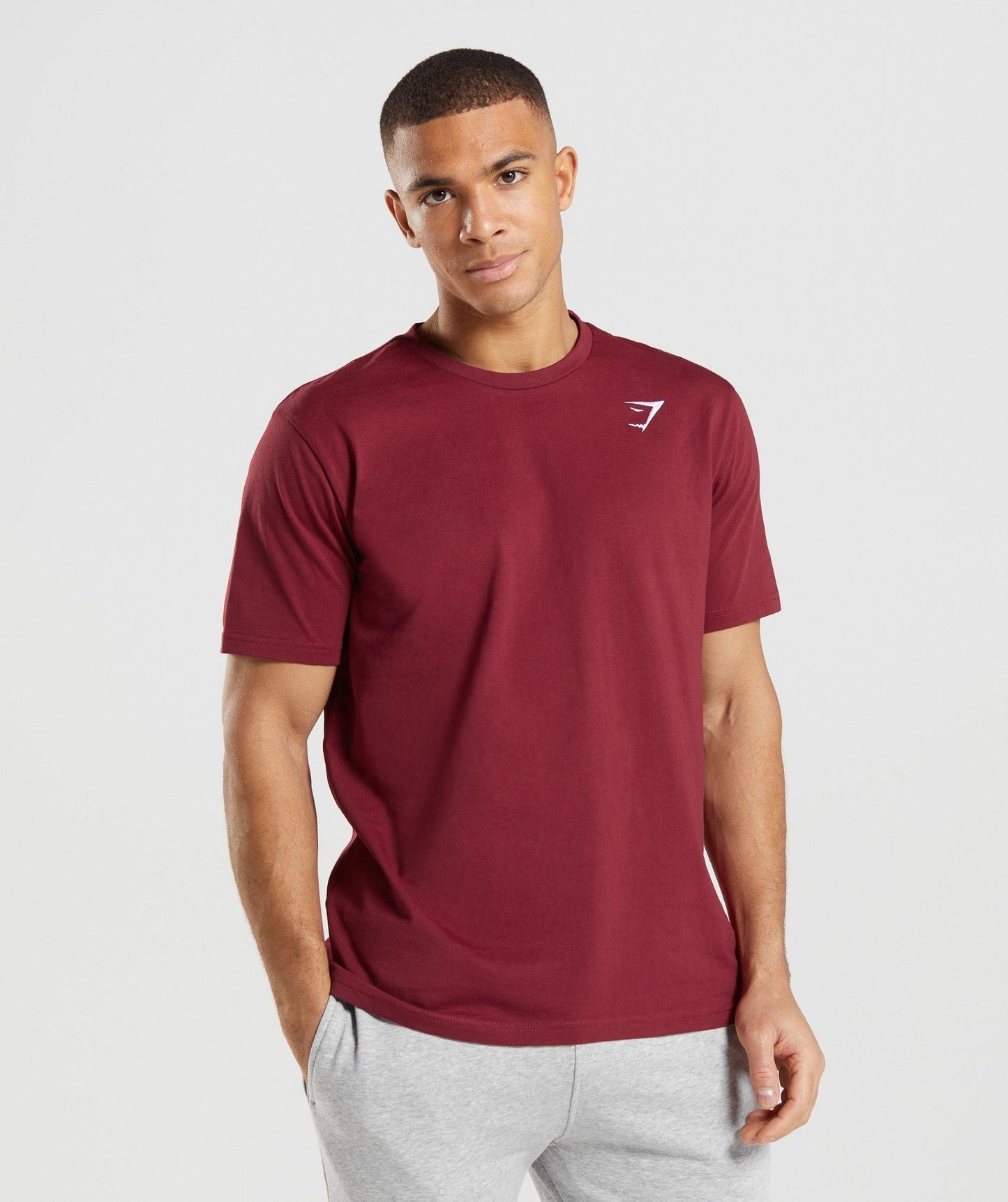 Gymshark Crest T-Shirt - Burgundy Red