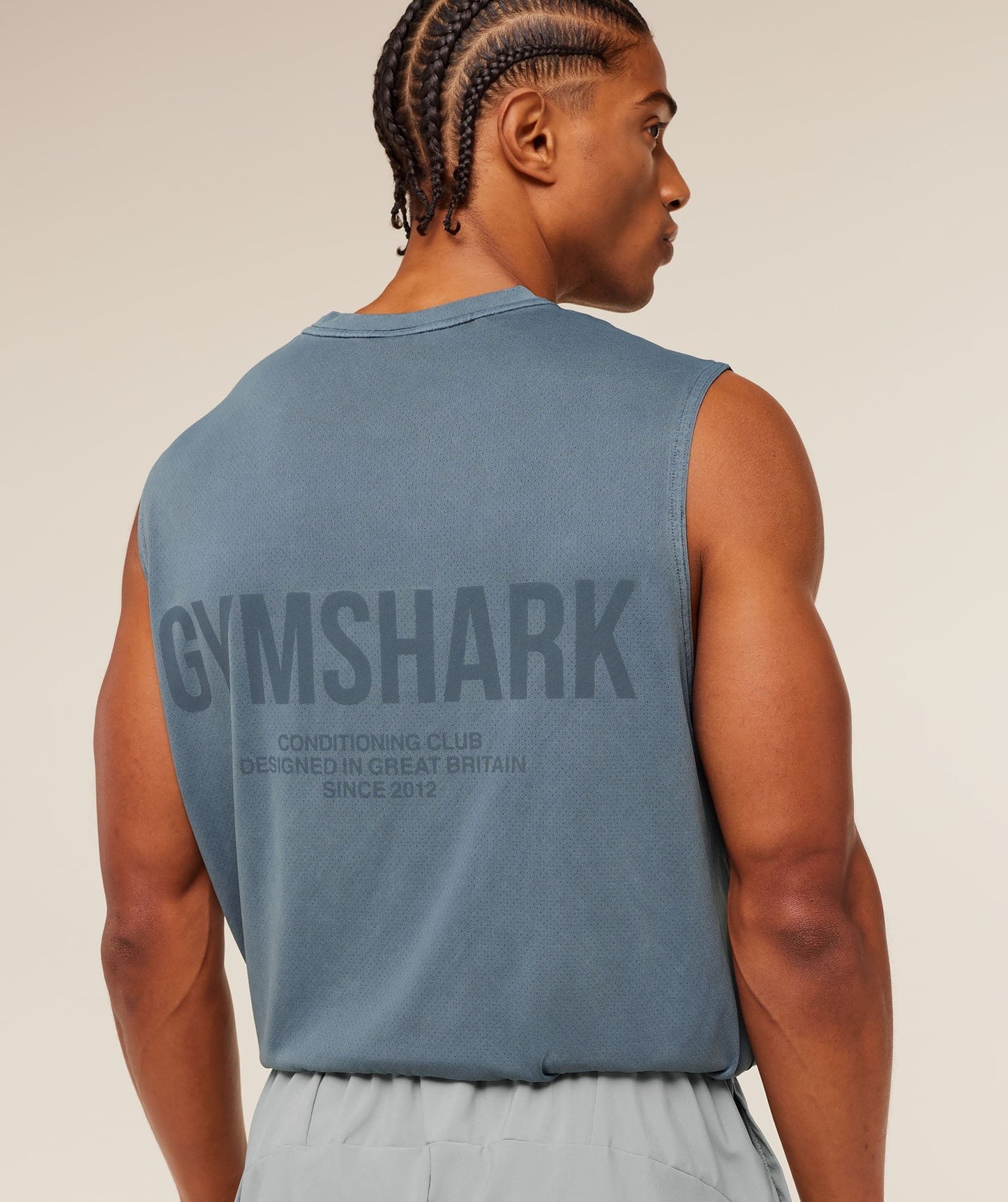 Gymshark Conditioning Club Washed Tank - Iron Blue/Wash