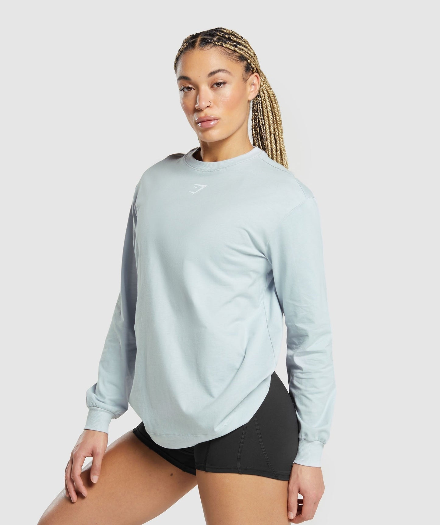Gymshark Weightlifting Long Sleeve Top - Fresh Blue