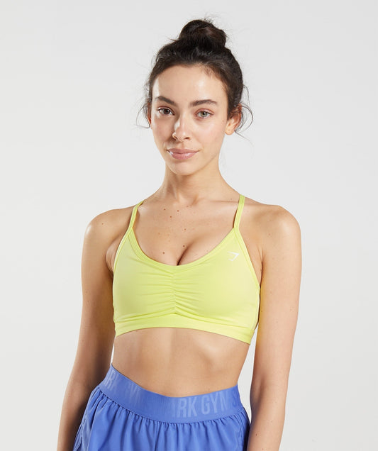 Gymshark Ruched Sports Bra - Firefly Green
