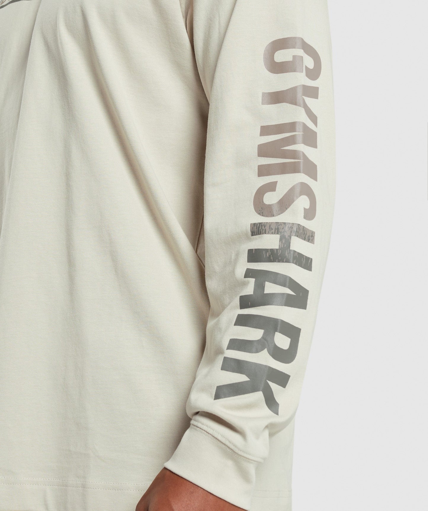 Gymshark Global Graphic Long Sleeve T-Shirt - Pebble Grey