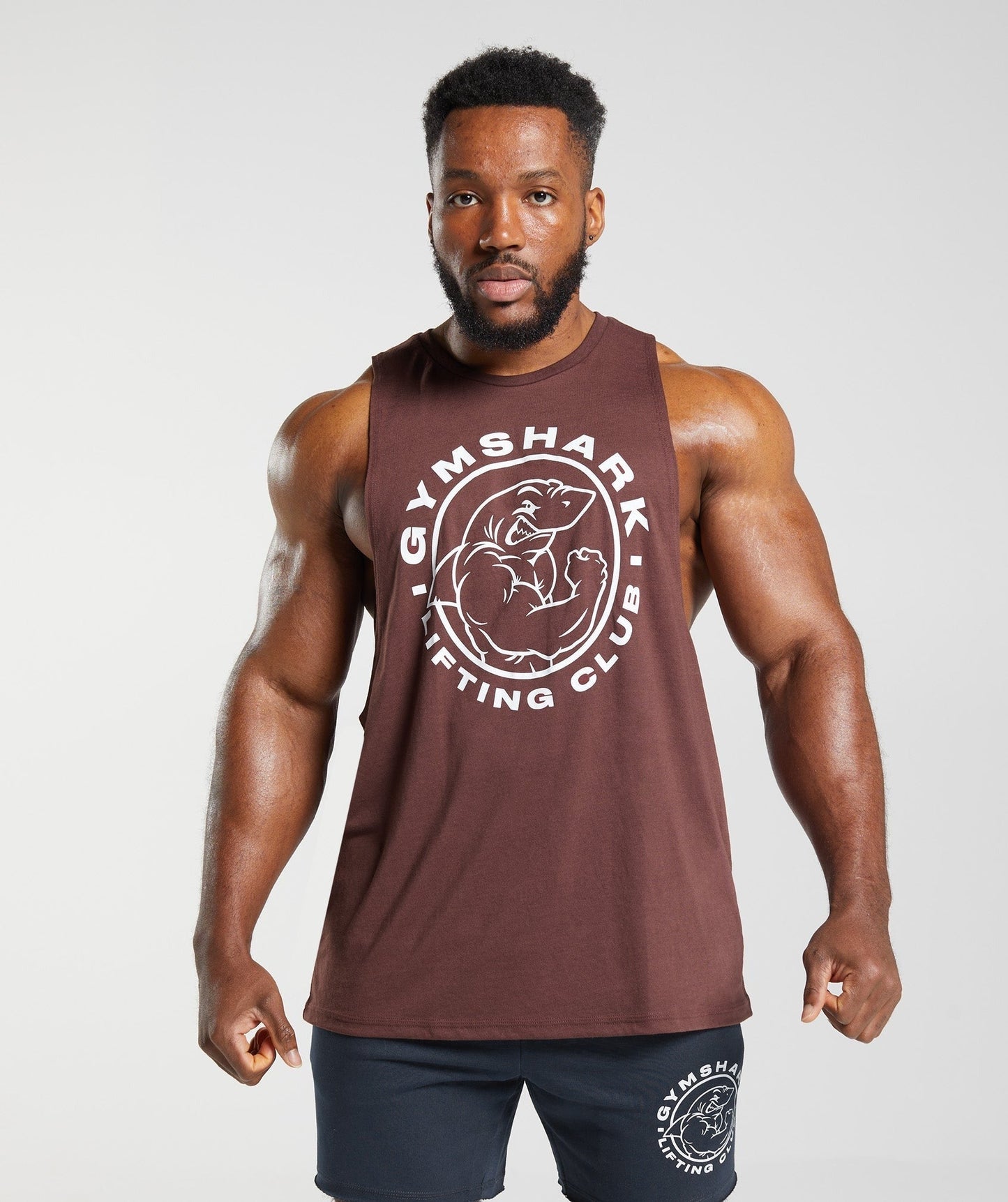 Gymshark Legacy Drop Arm Tank - Cherry Brown