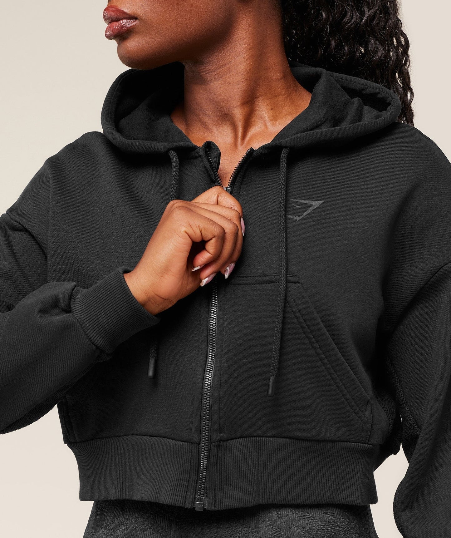 Gymshark Power Midi Zip Hoodie - Black