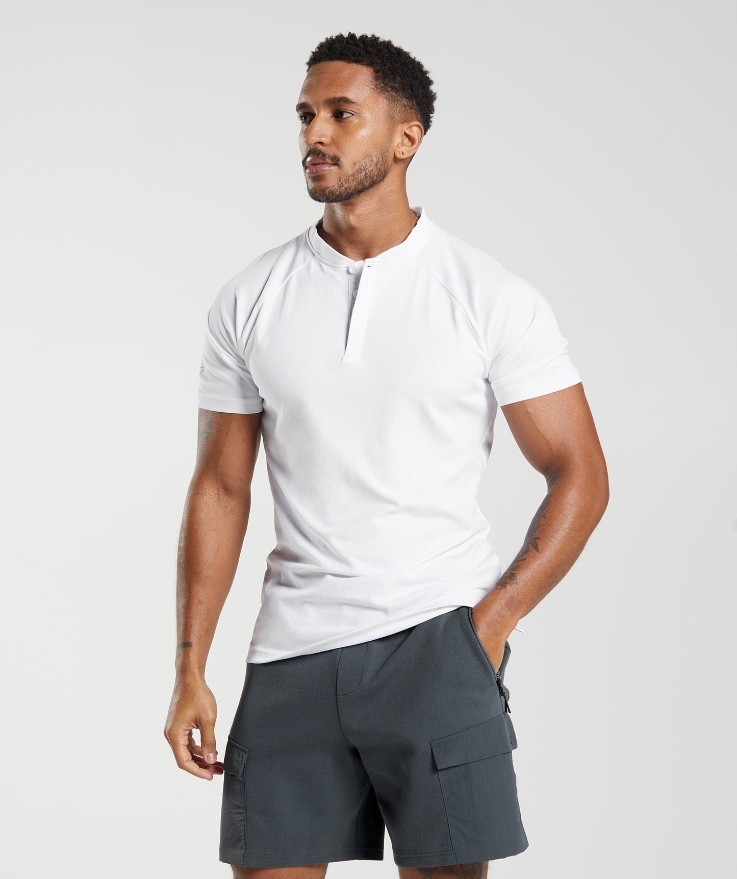 Gymshark Rest Day Commute Polo Shirt - White