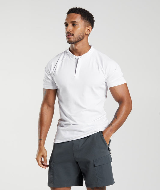 Gymshark Rest Day Commute Polo Shirt - White