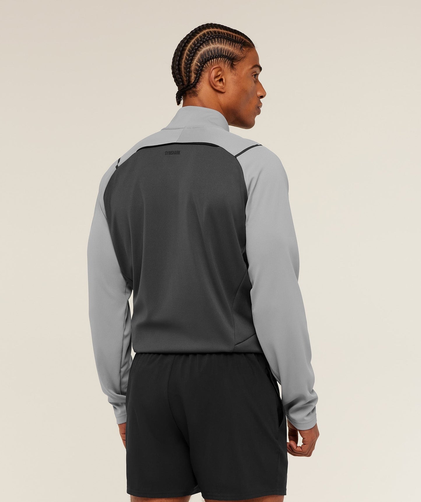 Gymshark Arrival Contrast 1/4 Zip - Smokey Grey / Grey